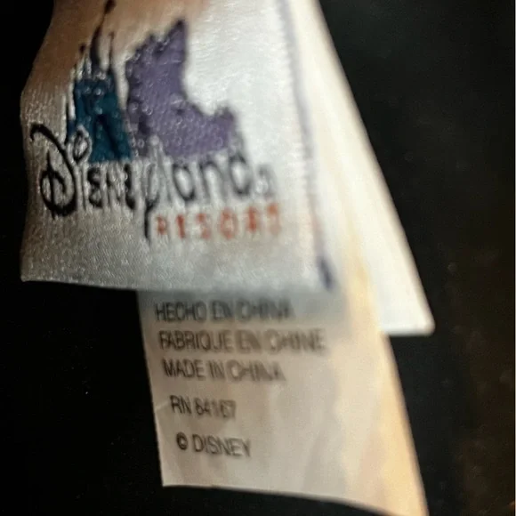 🖤Vtg Disneyland Resort Fanny Pack Crossbody Bum Bag Embroidered Mickey Black - Picture 6 of 6